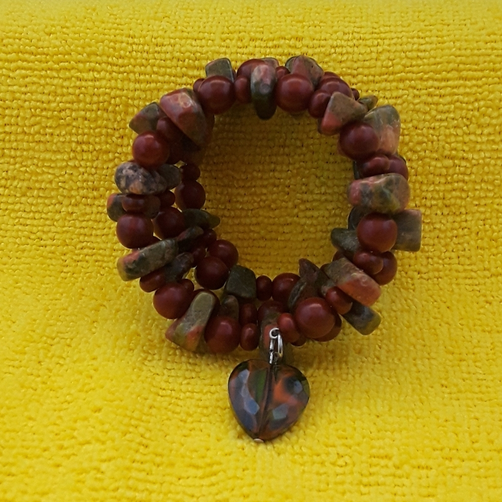 Stone bracelet with charm